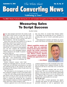 Measuring Sales to Script Success (Athena and packaging customer featured in Board Converting Magazine)