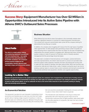 equipment manufacturer case study