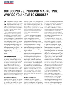 Outbound Vs. Inbound Marketing; Why Do You Have to Choose? (Athena Article Featured in BoxScore Magazine)
