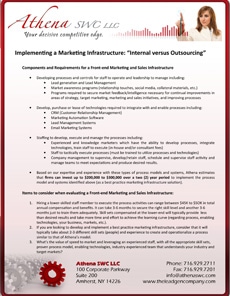 Implementing a Marketing Infrastructure: “Internal versus Outsourcing”